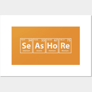 Seashore (Se-As-Ho-Re) Periodic Elements Spelling Posters and Art